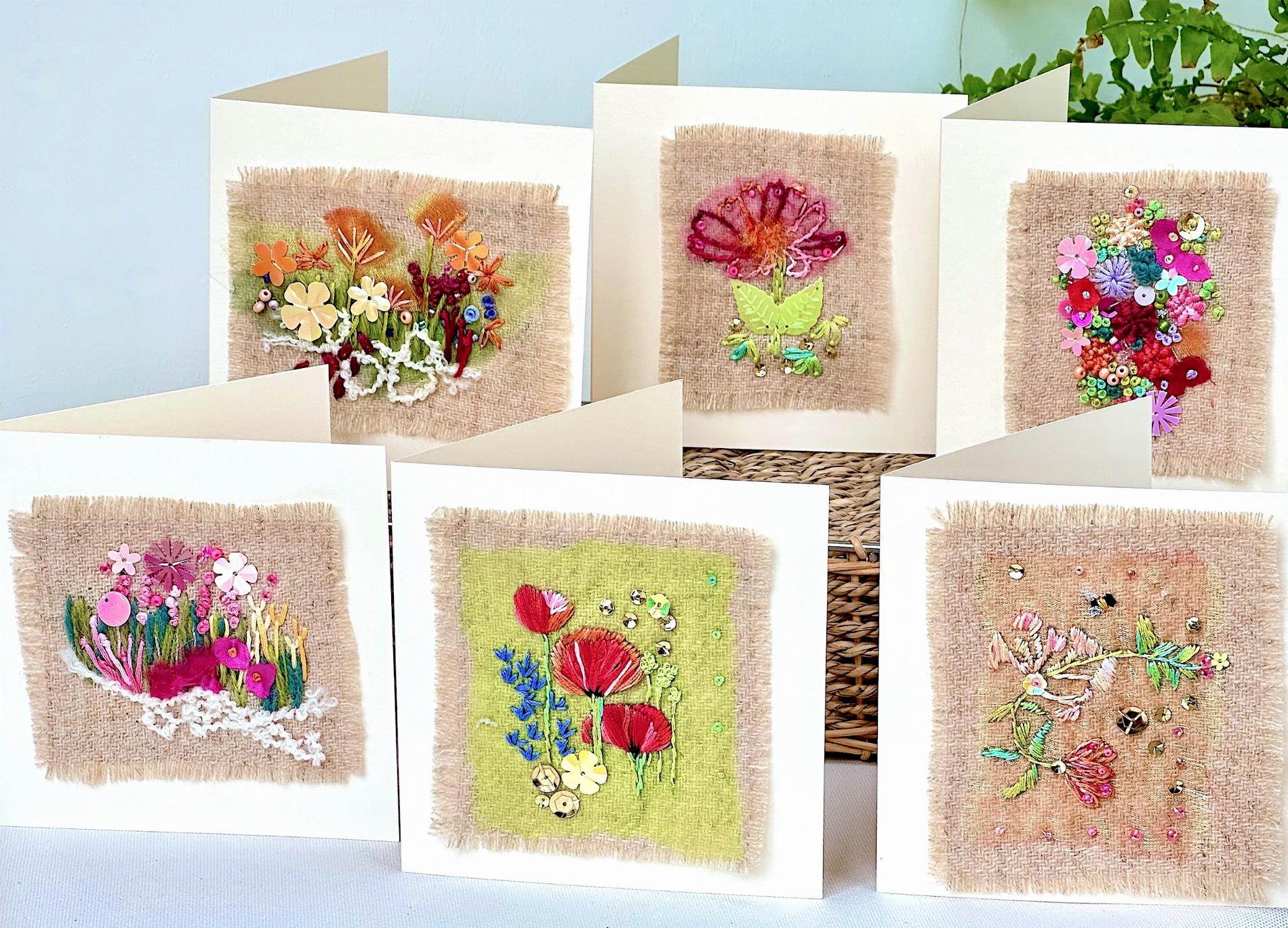 Cottage Garden Cards Embroidery Kit